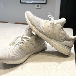 adidas Ultra Boost 3.0 Triple White - Mens size 11 like new condition.